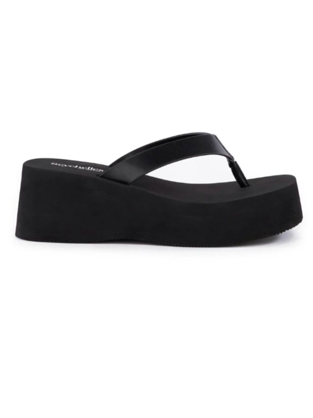 Seychelles Skyscraper Black Flatform Thong Slide Sandals - Picture 5 of 10